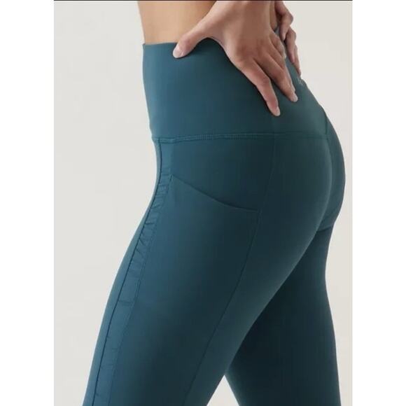 Athleta 3X Salutation Stash II Ruch Craft 7/8 Tight Dark Sardinia Blue NWOT $119 - Picture 3 of 4
